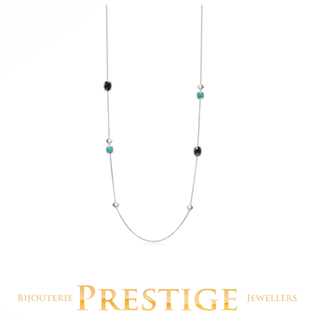 ELLE "MIRAGE" RHODIUM PLATEED GENUINE NECKLACE