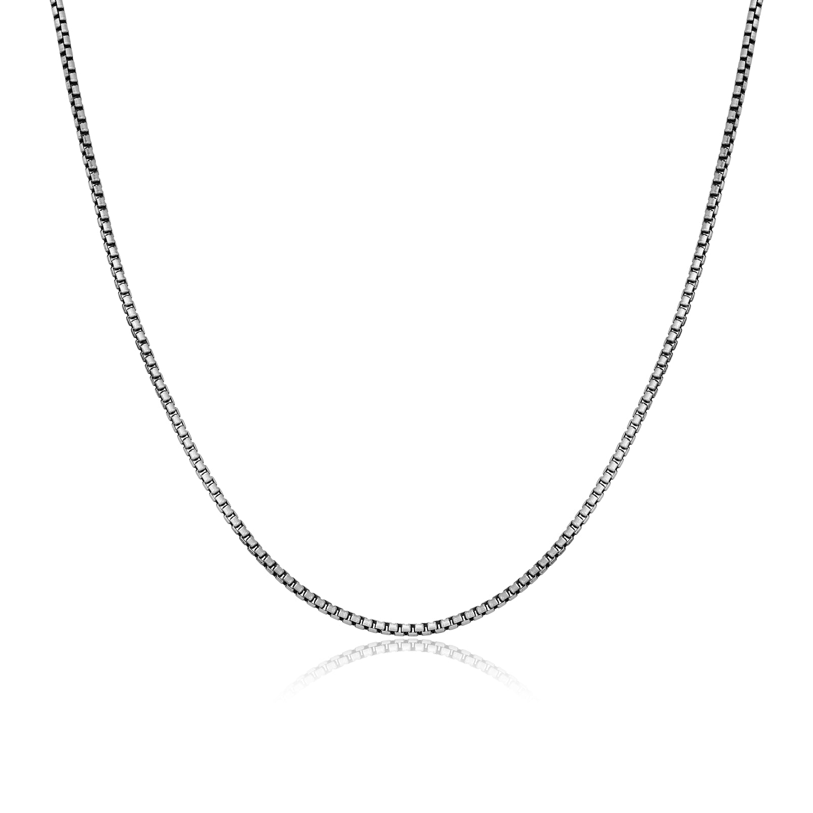 ETHOS BRUSHED GUN METAL 040 ROUND BOX CHAIN 20"