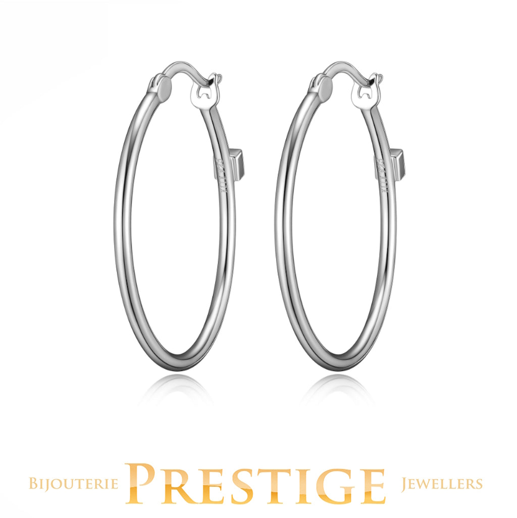 ELLE "LYRA" RHOD PLTD 30MM HOOP