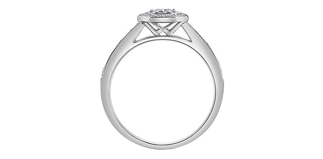 Engagement Ring 10 Karat Gold - Canadian Diamond