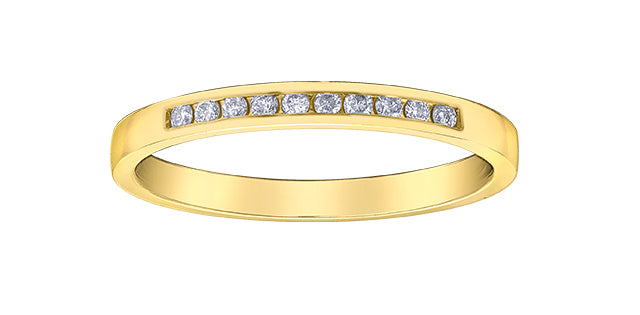 Diamond Band 10 Karat Gold (0.10TDW)
