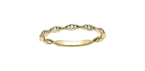 Diamond Band 10 Karat Gold (0.08CT TDW)