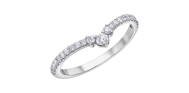 Diamond V Band 10 Karat Gold (0.33CT TDW)