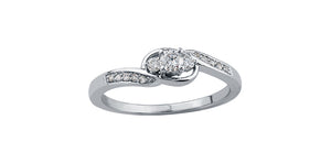 Engagement Ring Trinity 10 Karat Gold (0.20CT TDW)