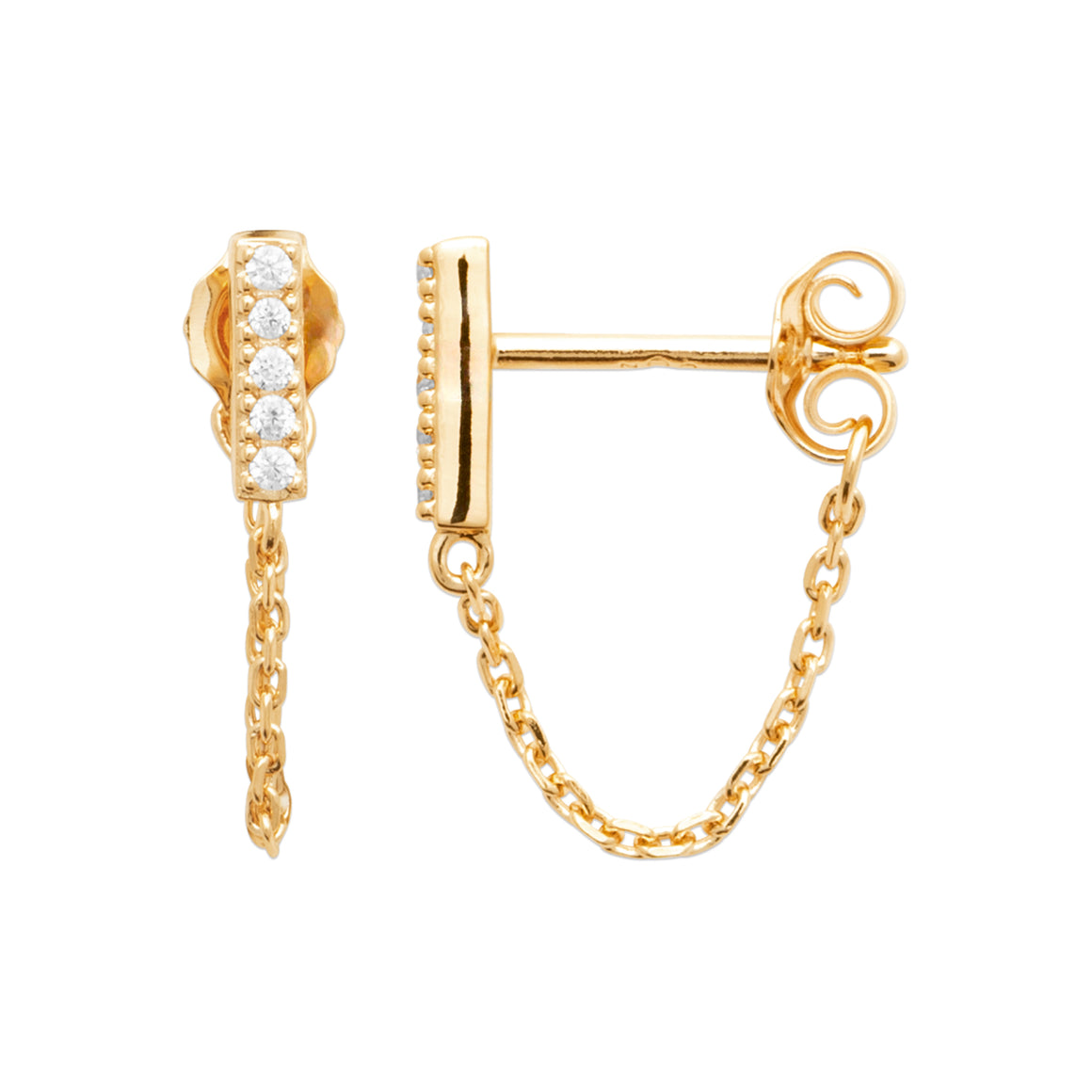 "Romance" 18k gold-plated earrings - 3 microns 12mm RO20-15