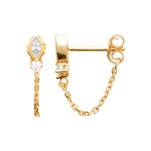 "Romance" 18k gold-plated earrings - 3 microns 25 mm RO20-3