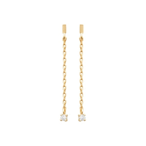 "Romance" 18k gold-plated earrings - 3 microns 26 mm RO20-6