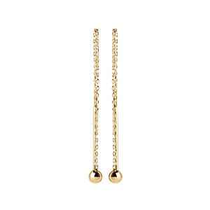 "Romance" 18k gold-plated earrings - 3 microns 75 mm RO20-7