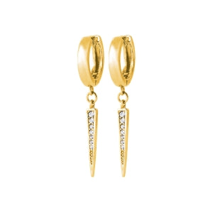 "Romance" 18k gold-plated earrings - 3 microns 30 mm RO30-18