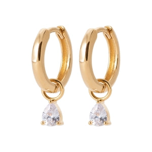 "Romance" 18k gold-plated earrings - 3 microns 17 mm R030-19