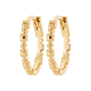 "Romance" 18k gold-plated earrings - 3 microns 12 mm RO30-21