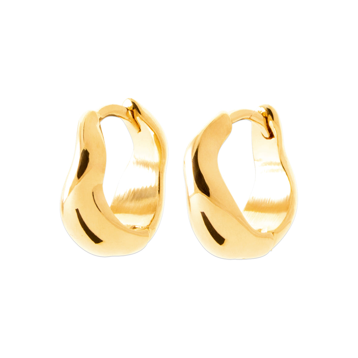 "Romance" 18k gold-plated earrings - 3 microns 12mm RO30-35