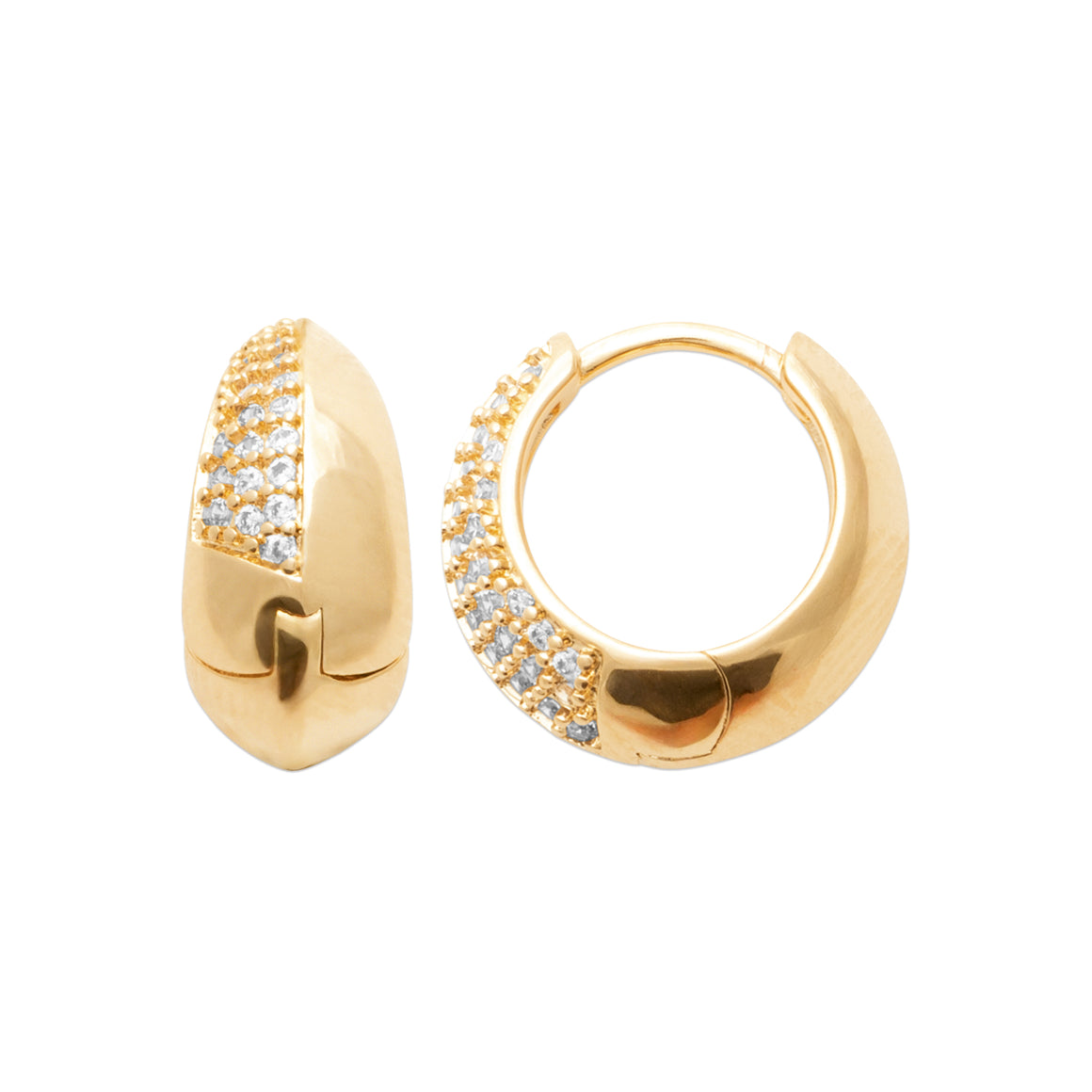 "Romance" 18k gold-plated earrings - 3 microns 13mm RO30-37