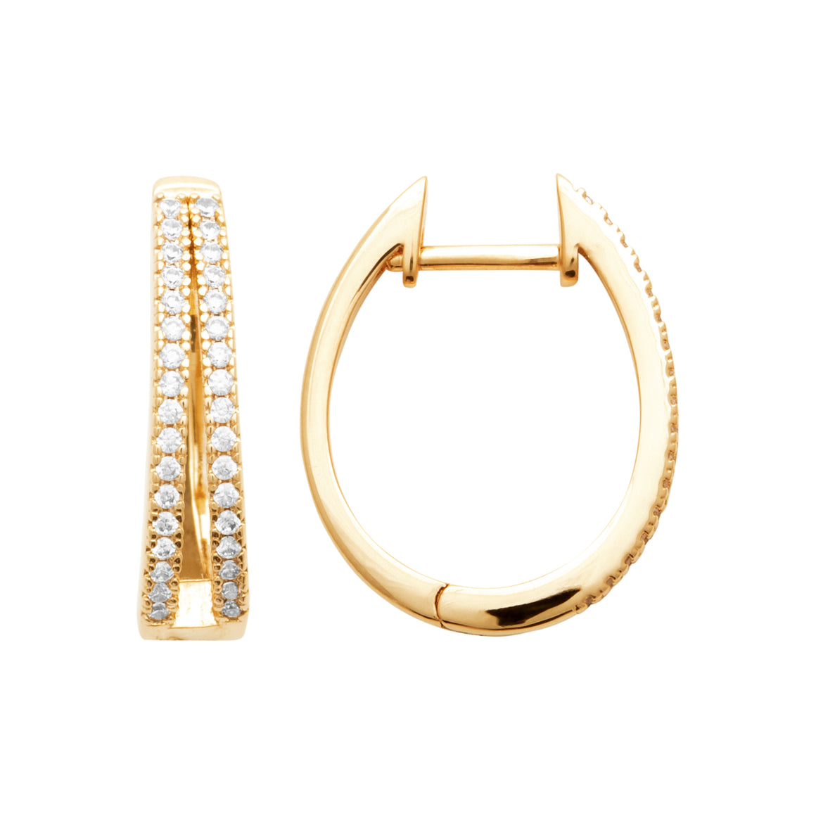 "Romance" 18k gold-plated earrings - 3 microns 16mm RO30-41