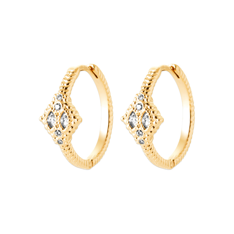 "Romance" 18k gold-plated earrings - 3 microns 16mm RO30-50
