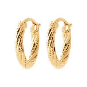 "Romance" 18k gold-plated earrings - 3 microns 14mm RO40-1
