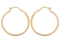 "Romance" 18k gold-plated earrings - 3 microns 27 mm RO40-4