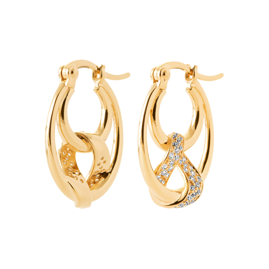 "Romance" 18k gold-plated earrings - 3 microns 20mm RO40-53
