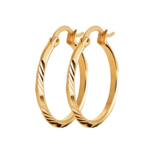 "Romance" 18k gold-plated earrings - 3 microns 23 mm RO40-5