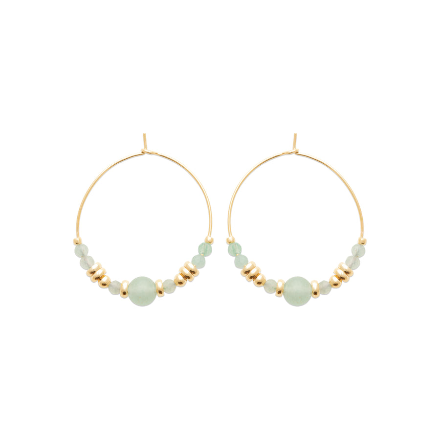 "Romance" 18k gold-plated earrings - 3 microns 30mm RO41-4