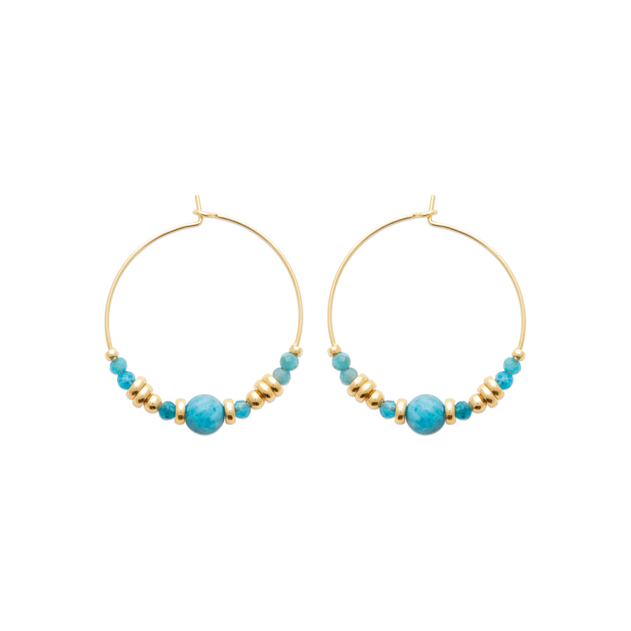 "Romance" 18k gold-plated earrings - 3 microns 30mm RO41-5