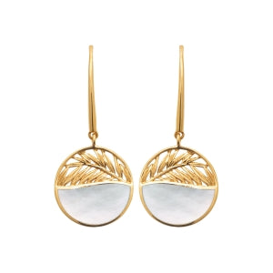 "Romance" 18k gold-plated earrings - 3 microns 35 mm RO50-11