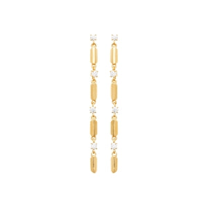 "Romance" 18k gold-plated earrings - 3 microns 50 mm RO50-13