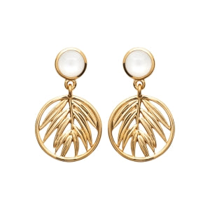 "Romance" 18k gold-plated earrings - 3 microns 22 mm RO50-14