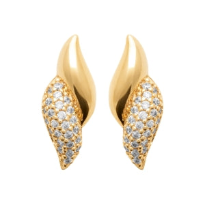 "Romance" 18k gold-plated earrings - 3 microns 15 mm RO50-1