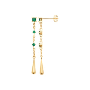 "Romance" 18k gold-plated earrings - 3 microns 38 mm RO50-24
