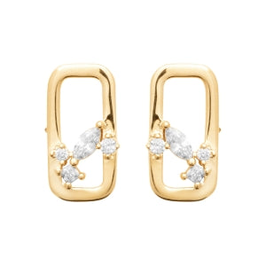 "Romance" 18k gold-plated earrings - 3 microns 15 mm RO50-2