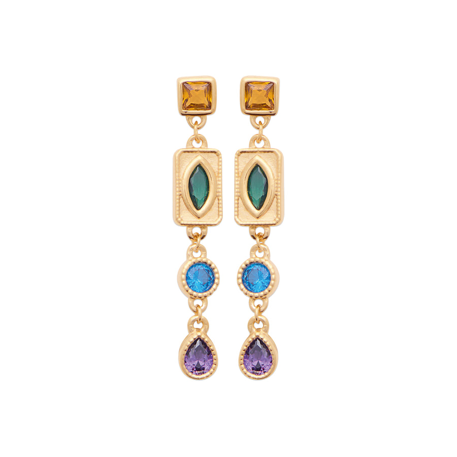 "Romance" 18k gold-plated earrings - 3 microns 30mm RO50-34