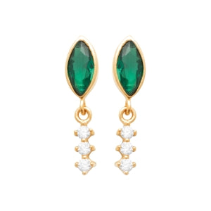 "Romance" 18k gold-plated earrings - 3 microns 15 mm RO50-3