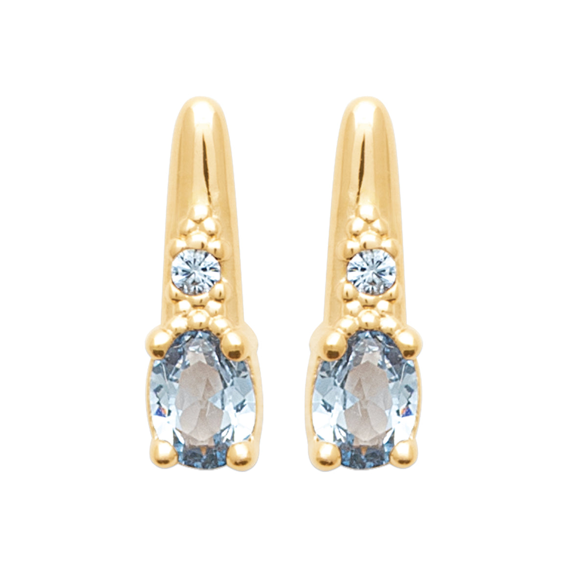 "Romance" 18k gold-plated earrings - 3 microns 11mm RO50-47