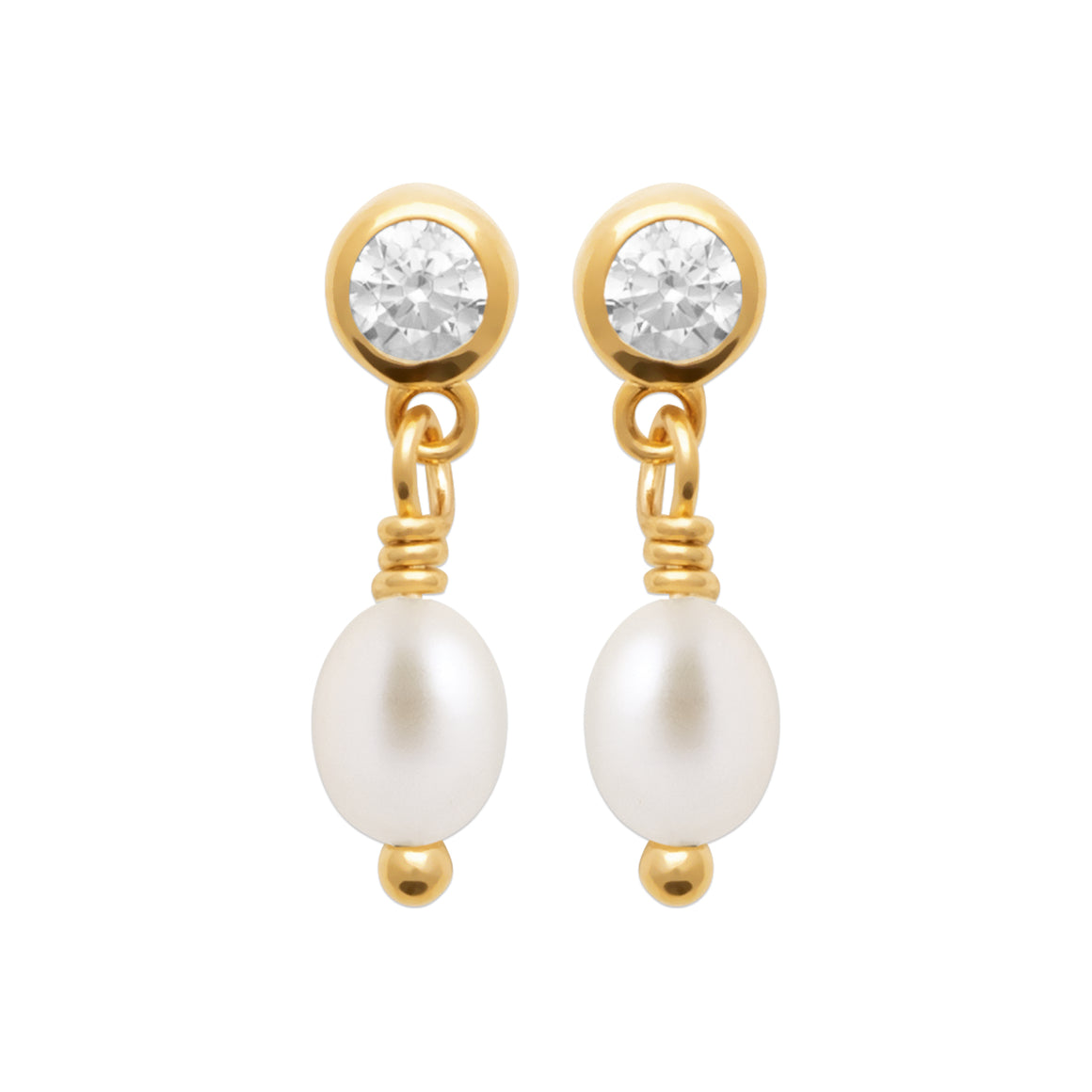 "Romance" 18k gold-plated earrings - 3 microns 15mm RO50-48
