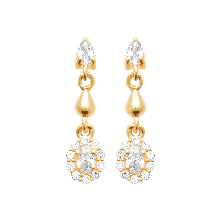 "Romance" 18k gold-plated earrings - 3 microns 16mm RO50-52