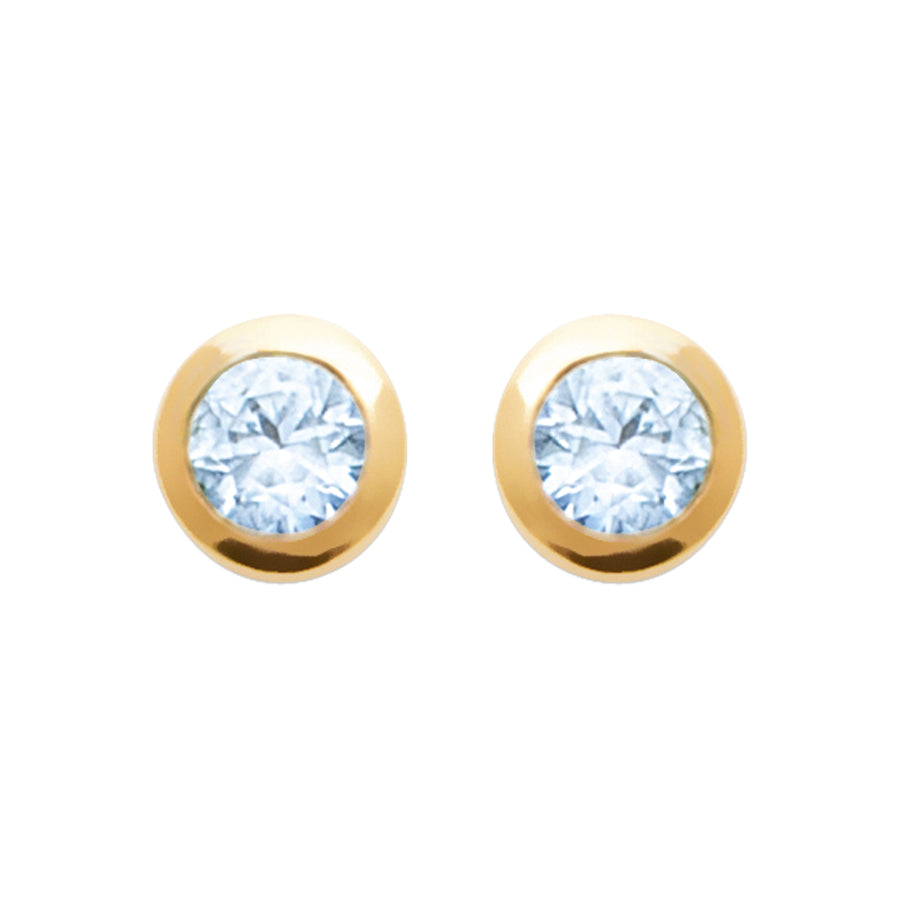 "Romance" 18k gold-plated earrings - 3 microns 3mm RO50-54