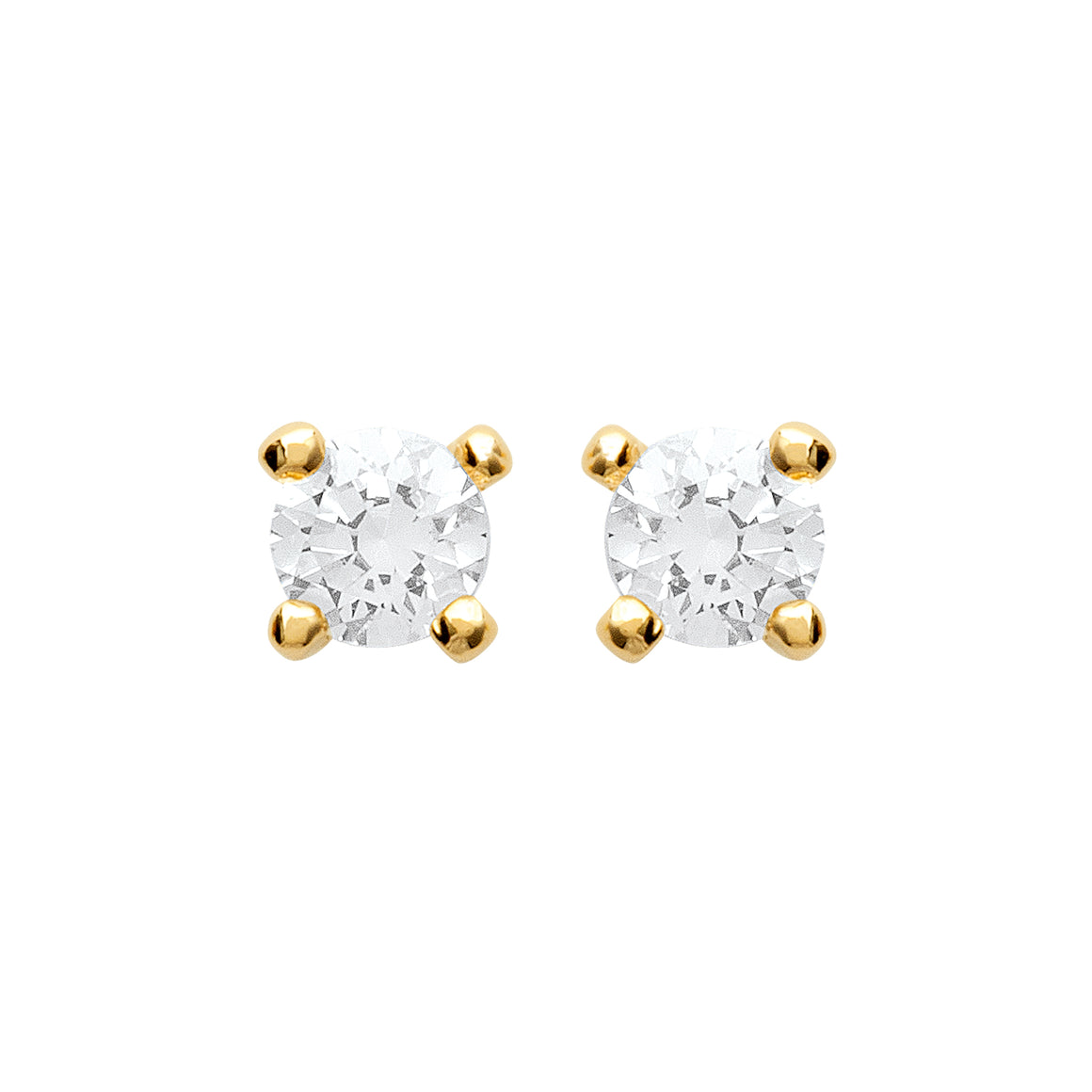 "Romance" 18k gold-plated earrings - 3 microns 3mm RO50-56