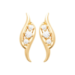 "Romance" 18k gold-plated earrings - 3 microns 15 mm RO50-6