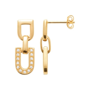 "Romance" 18k gold-plated earrings - 3 microns 20 mm RO50-7