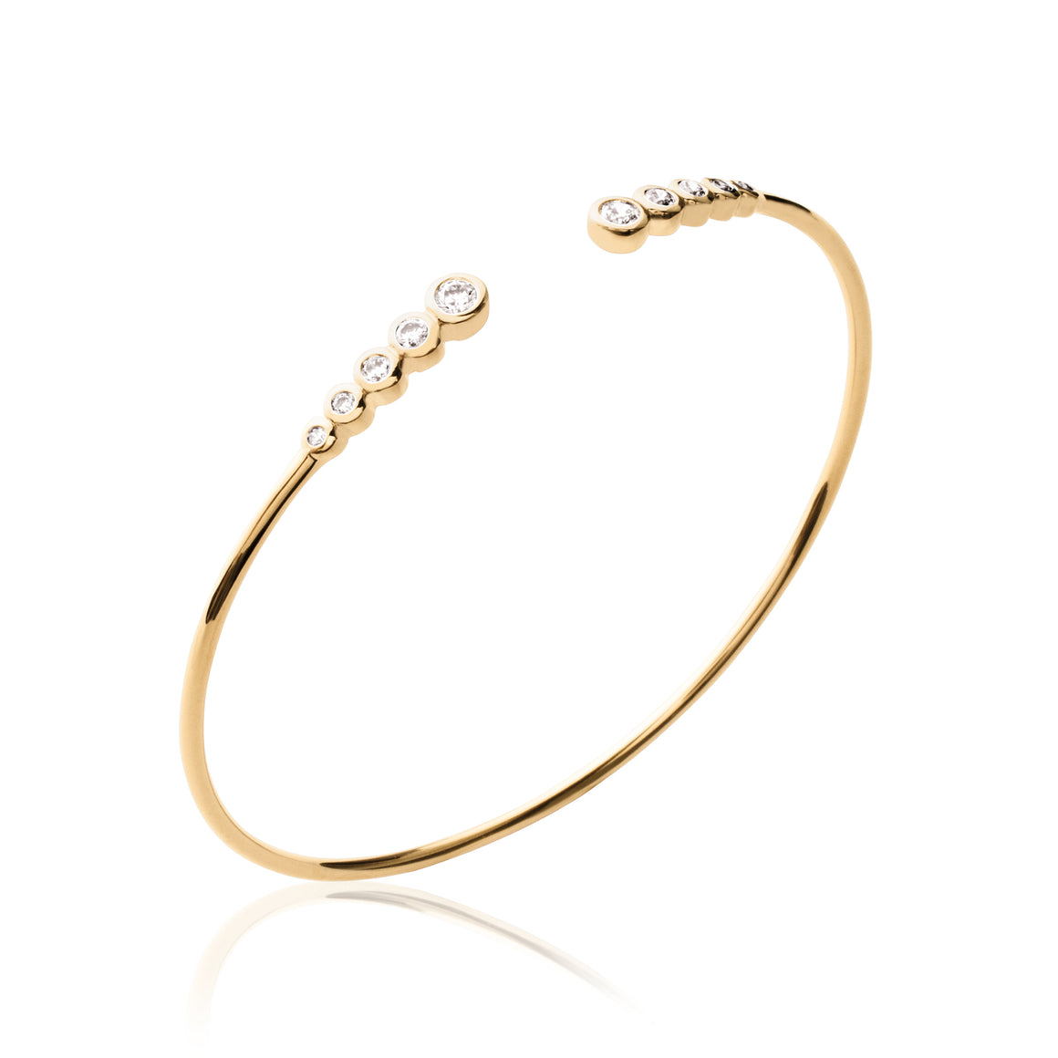 "Romance" 18k gold-plated bracelet - 3 microns (bangle) RO60-15