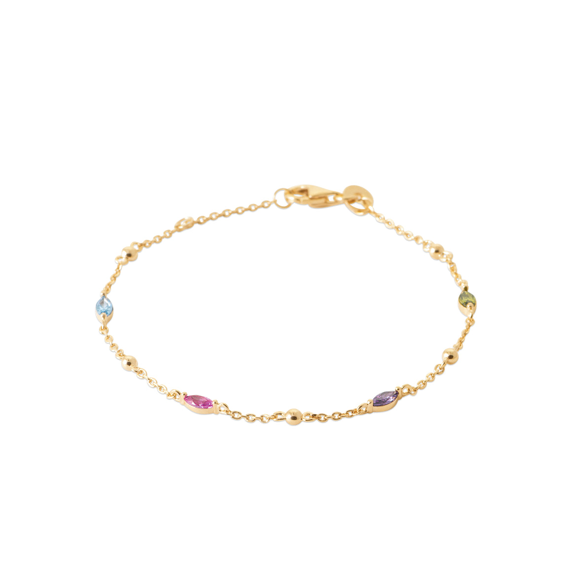 "Romance" 18k gold-plated bracelet - 3 microns 7,25" RO60-32