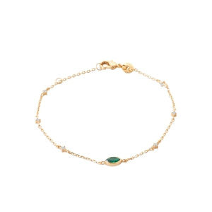 "Romance" 18k gold-plated bracelet - 3 microns 7,25" RO60-3