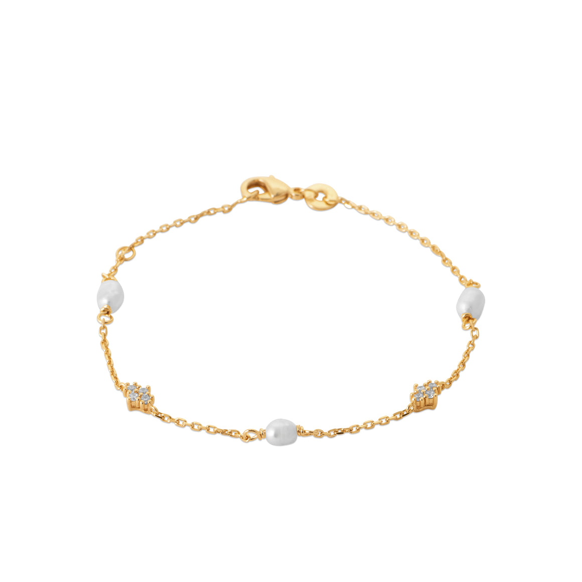 "Romance" 18k gold-plated bracelet - 3 microns 7,25" RO60-48