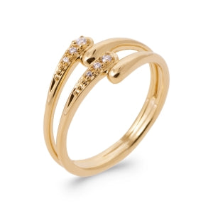 "Romance" 18k gold-plated ring - 3 microns RO70-25