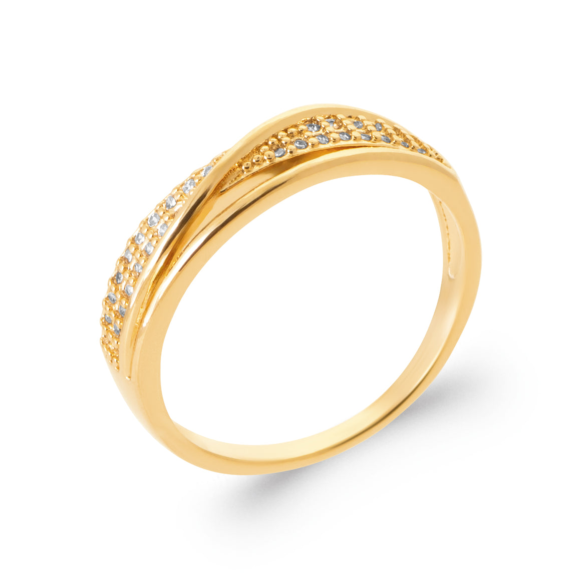 "Romance" 18k gold-plated ring - 3 microns RO70-46