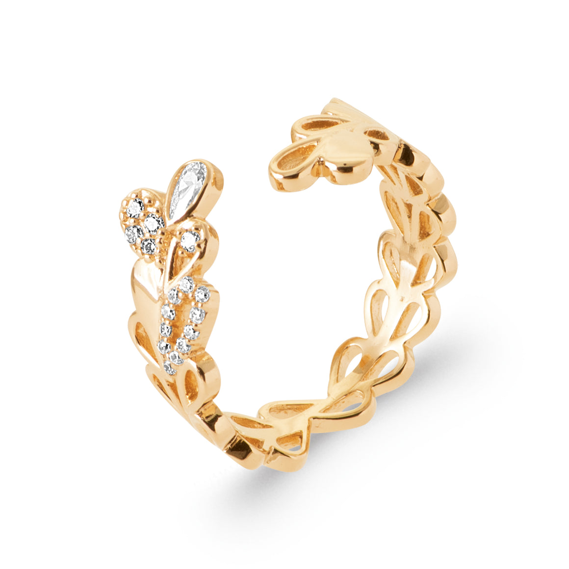 "Romance" 18k gold-plated ring - 3 microns RO70-58