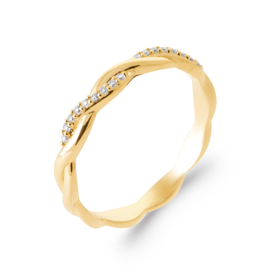 "Romance" 18k gold-plated ring - 3 microns RO70-69