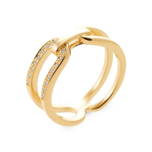 "Romance" 18k gold-plated ring - 3 microns RO70-7