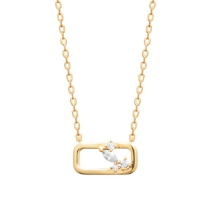 "Romance" 18k gold-plated Necklace - 3 microns 18" RO80-2